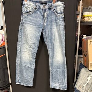 Silver Jeans Men's Relaxed Fit Faded Blue Denim